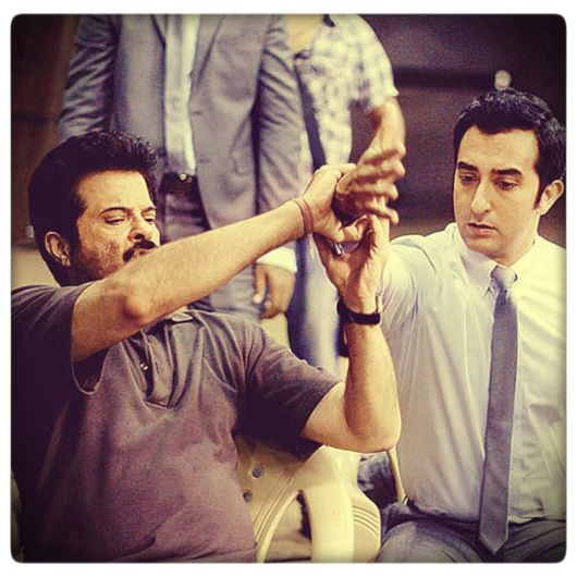 Anil Kapoor and Rahul Khanna during the shooting of 24