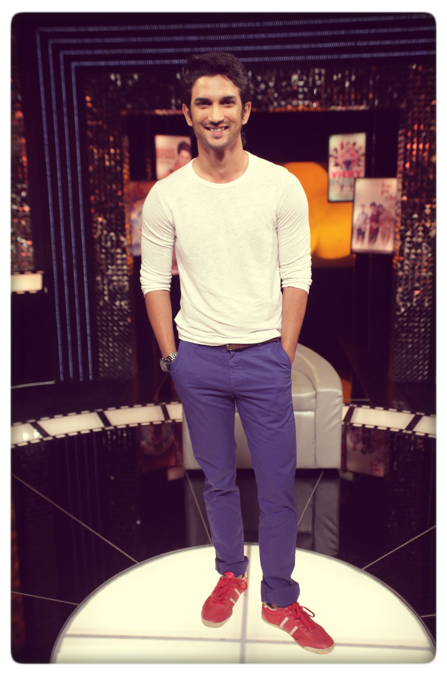 Sushant Singh Rajput in Zara at The Front Row with Anupama Chopra