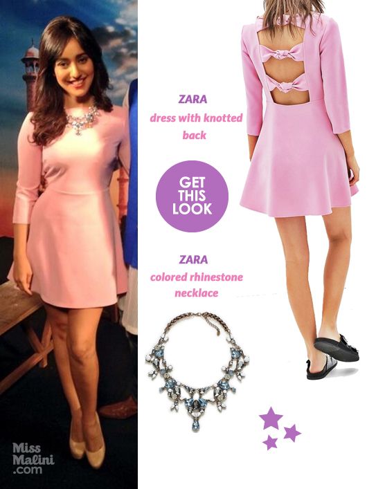 Neha Sharma in a Zara pink dress