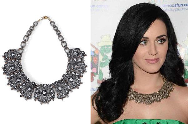 Katy Perry in 20K rose-cut 'Victorian' diamond necklace by Amrapali at a celebration of Carole King and her music on December 4, 2012 (Photo courtesy | Amrapali)