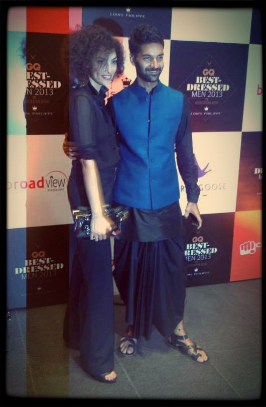Indrani Dasgupta & Purab Kohli at the 2013 GQ Best Dressed Party (Photo courtesy | Louis Philipe)
