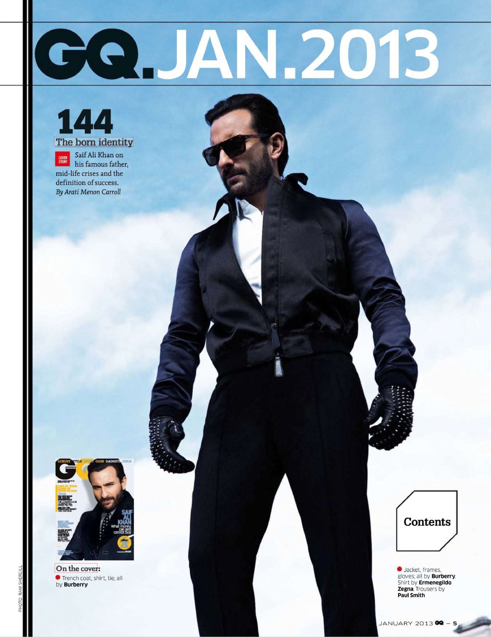 Saif Ali Khan in GQ India's January 2013 issue