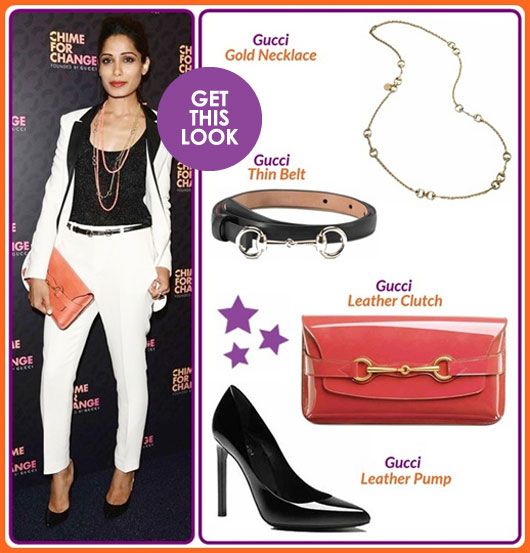 Get This Look: Freida Pinto Sports a Suit