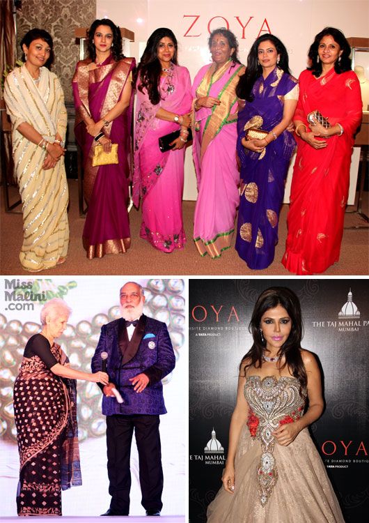 (Top) Princess Bhargavee, Her Highness Radhika Raje, Princess Arpana Samode, Kawarani Gondal, Princess Panna, Kawarani Savita Singh | (Bottom Left) Anu Aga & Maharaja Arvind Singh Mewar | (Bottom Right) Nisha JamVwal