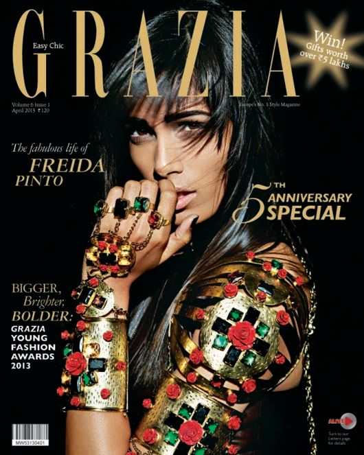 Freida Pinto on the cover of Grazia