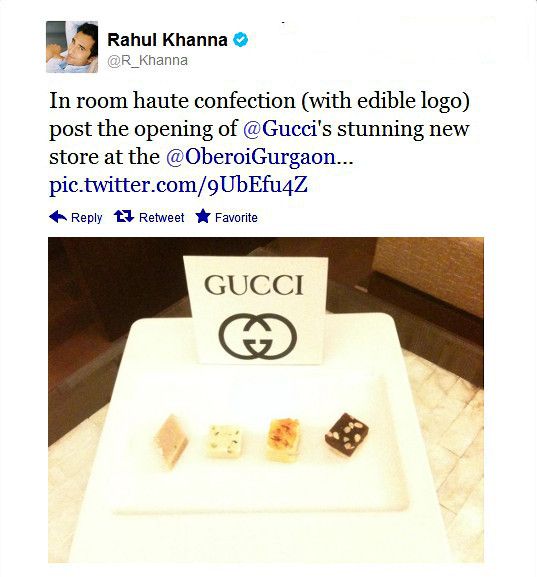 In room confection post the opening of the Gucci store in The Oberoi, Gurgaon (Photo courtesy | Rahul Khanna)