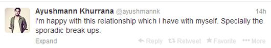 Ayushmann Khurrana's tweet