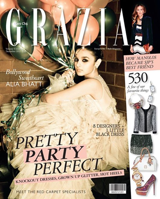 Alia Bhatt on the Grazia December 2012 Cover