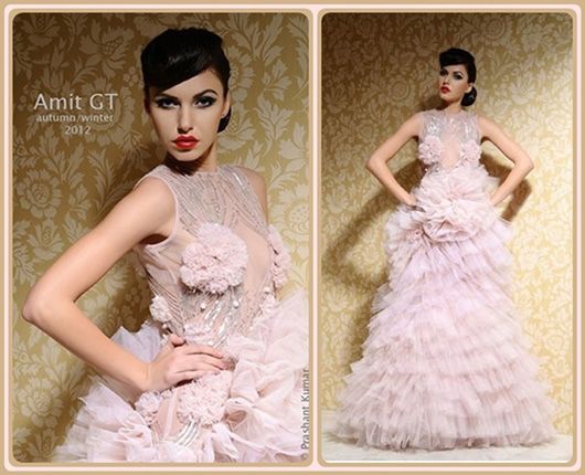 Embellished tulle gown By Amit GT Autumn Winter 2012