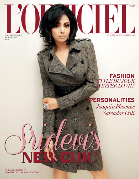Get This Look: Sridevi in Burberry on the Cover of L’Officiel