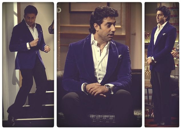 Abhishek Bachchan in Tom Ford on the sets of Koffee with Karan (Photo courtesy | Star World India)