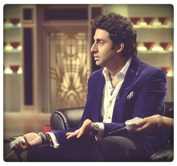 Abhishek Bachchan in Tom Ford on the sets of Koffee with Karan (Photo courtesy | Star World India)