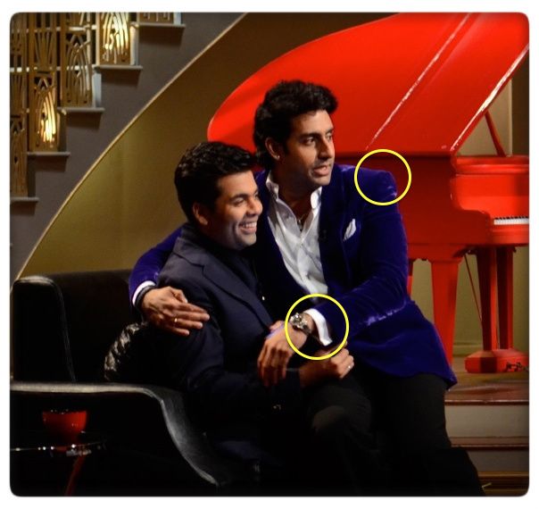 Karan Johar and Abhishek Bachchan during the shoot of episode 12 of Koffee with Karan season 4 (Photo courtesy | Star World India)