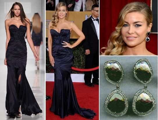 Carmen Electra in Tony Ward Couture & Amrapali earrings at the 19th Annual Screen Actors Guild Awards on January 27, 2013 (Photo courtesy | Amrapali)