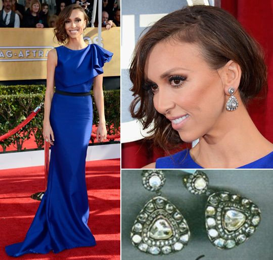 Giuliana Rancic in Max Azria Atelier & Amrapali earrings at the 19th Annual Screen Actors Guild Awards on January 27, 2013 (Photo courtesy | Amrapali)