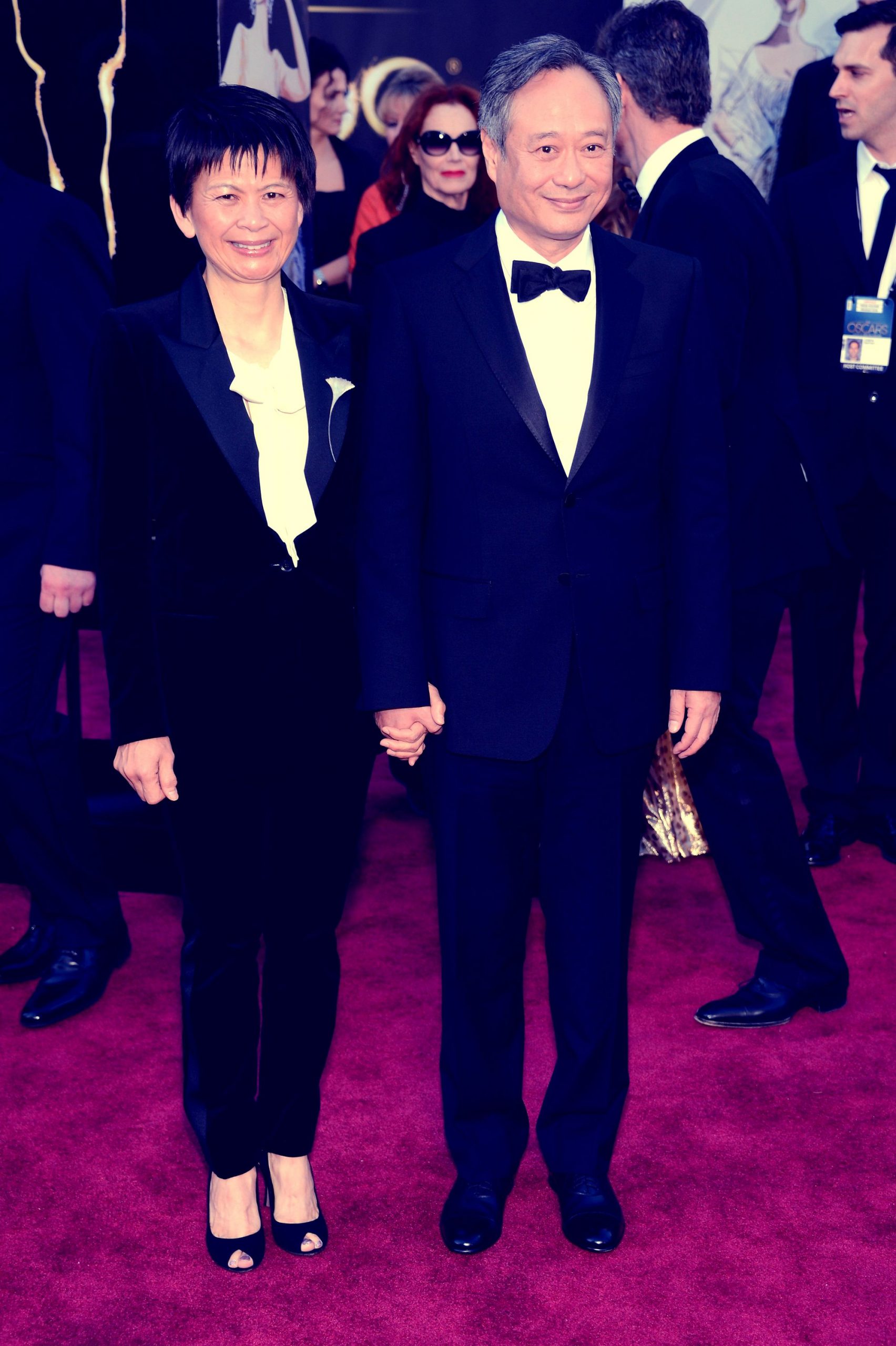 Ang Lee (in Gucci) & wife Jane Lin at the 85th Annual Academy Awards (Photo courtesy | Gucci/Getty Images)