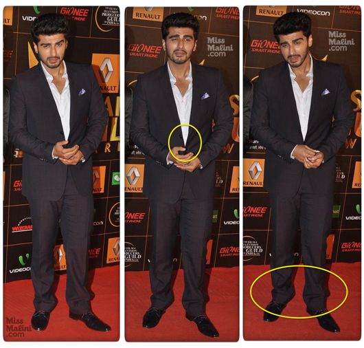 Arjun Kapoor in Burberry at the 9th Renault Star Guild Awards held in Mumbai on January 16, 2014