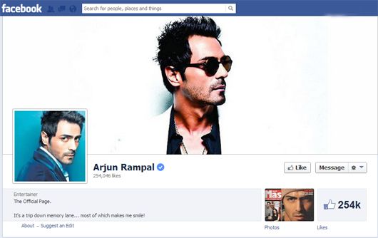 Arjun Rampal's official Facebook page