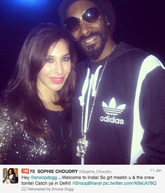 Sophie Choudry and Snoop Dogg