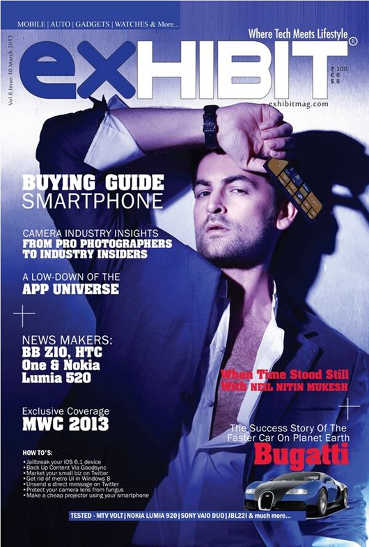 Neil Nitin Mukesh on the cover of Exhibit, March 2013