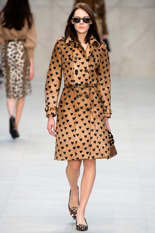 Burberry Heart Print Trench