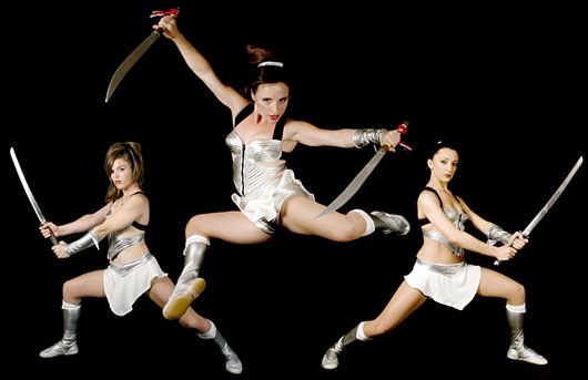 Martial artist group the Blade Babes
