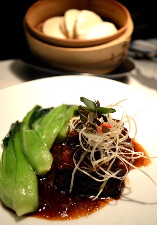 Braised Pork Belly in a Truffle sauce with Mantao