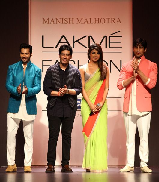 Celebrities walking at Manish-Malhotra's show