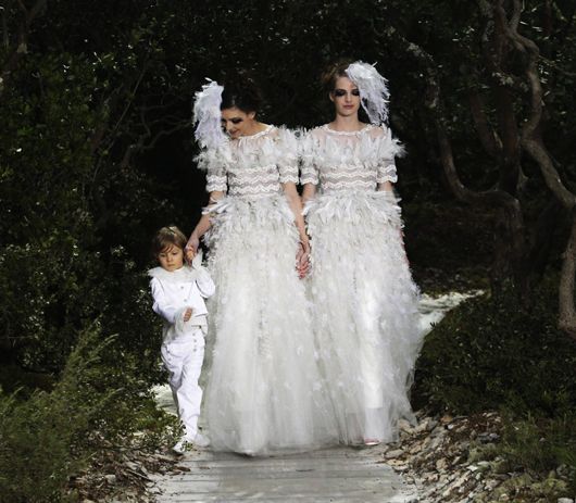Chanel's brides at the Couture show in Paris