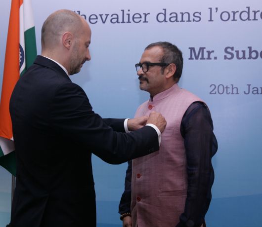 Artist Subodh Gupta is Knighted by the French Ambassador