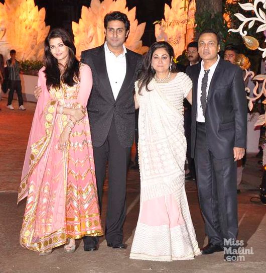 Aishwarya Rai Bachchan, Abhishek Bachchan, Tina Ambani, Anil Ambani
