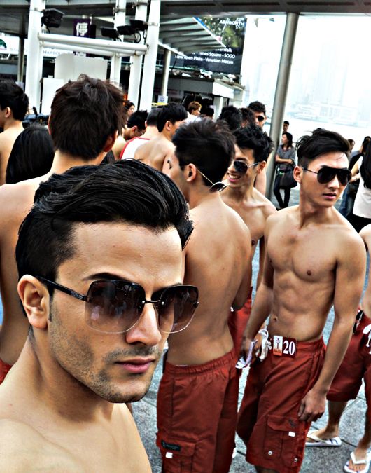 Sahil with the contestants for Mr. Asia 2012