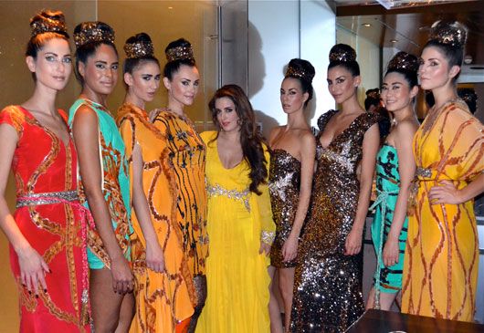 Pria Kataria Puri with her models