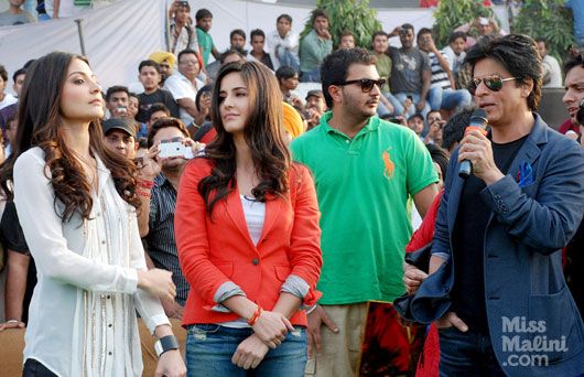 Anushka Sharma, Katrina Kaif and Shah Rukh Khan
