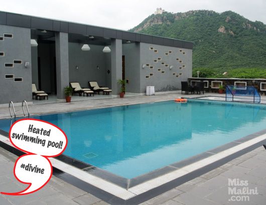 outdoor heated pool at Ramada Udaipur