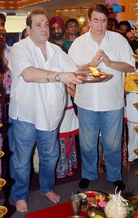 Randhir Kapoor Welcomes Lord Ganesha to R.K. Studios, Without Brother Rishi