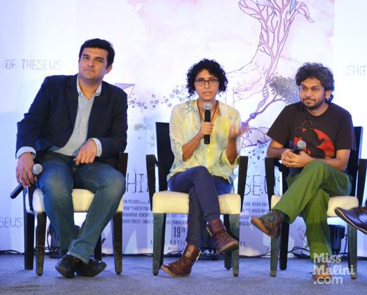 UTV's Siddharth Roy Kapoor with Kiran Rao and Anand Gandhi