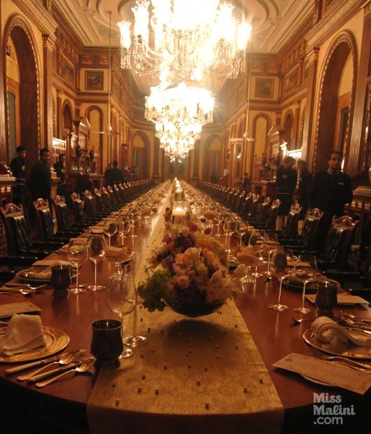 Taj Falaknuma, 101 seater table