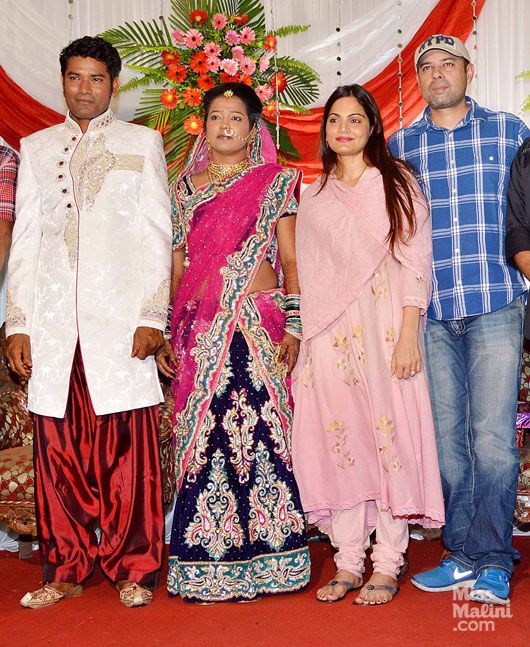 Atul and Alvira Agnihotri with the bridal couple