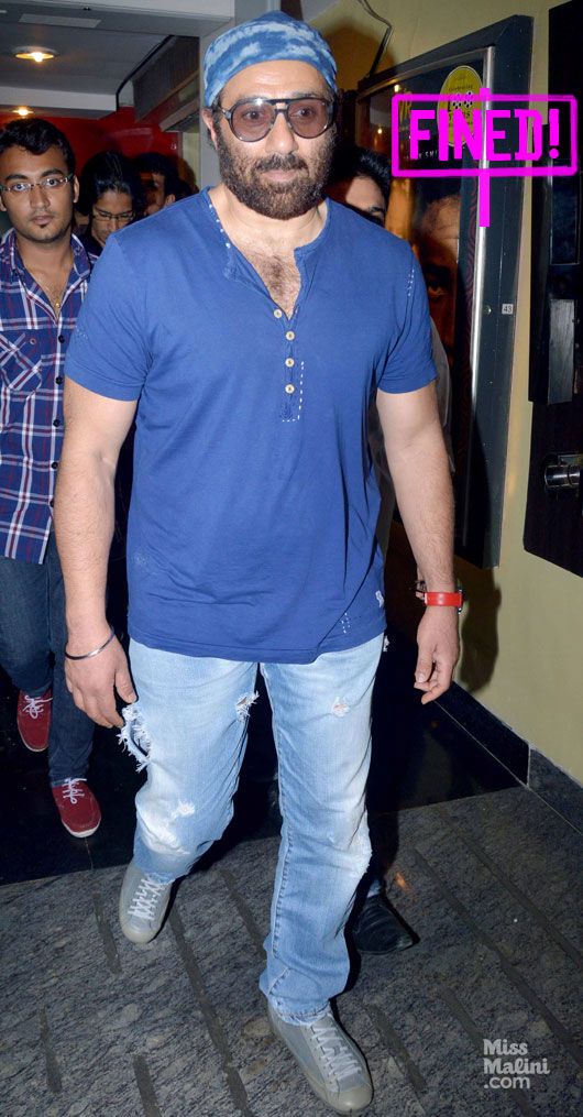 Fined! Sunny Deol For Not Dressing His Age