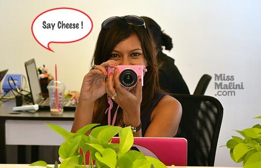 MissMalini and The Pink Camera