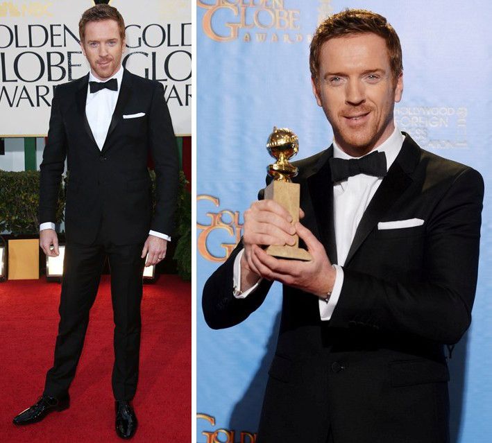 Damian Lewis in Burberry Tailoring at the 70th Annual Golden Globe Awards