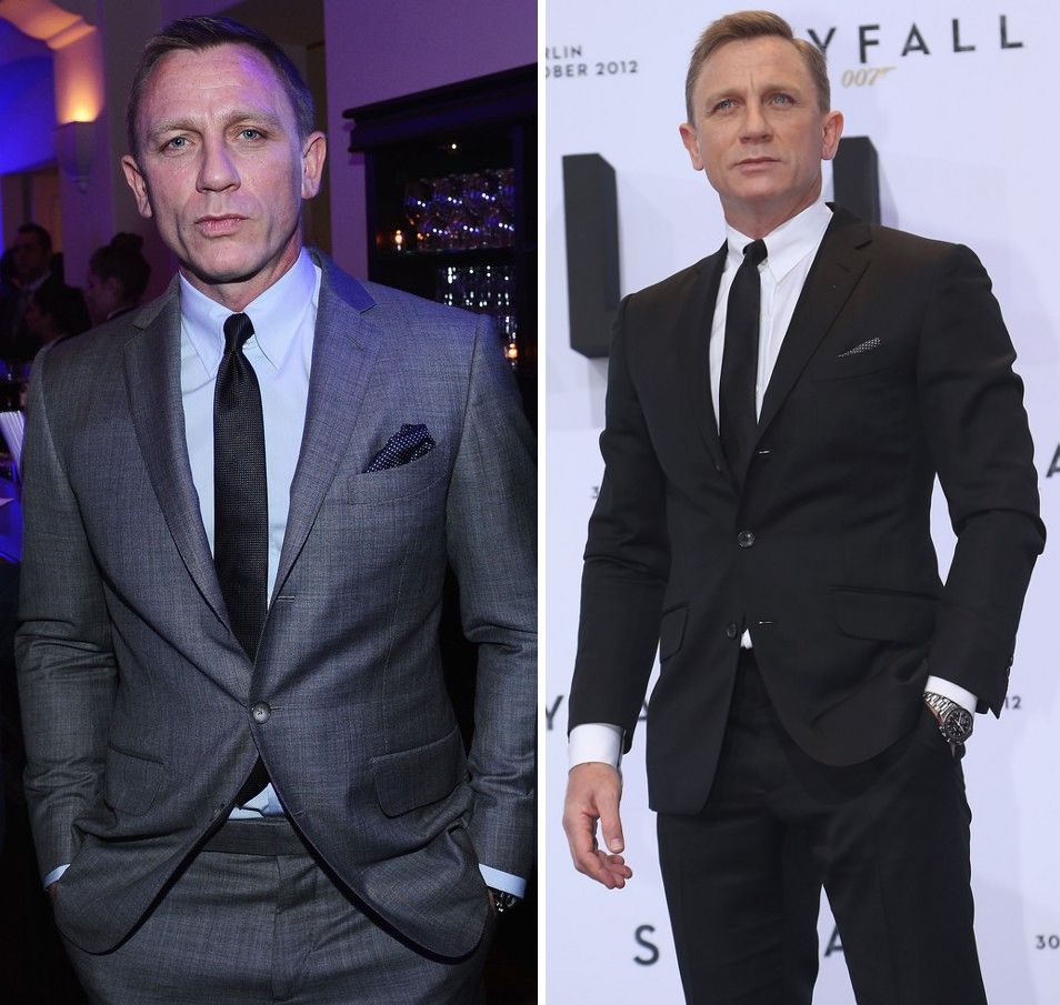 Daniel Craig sporting tab collar shirts