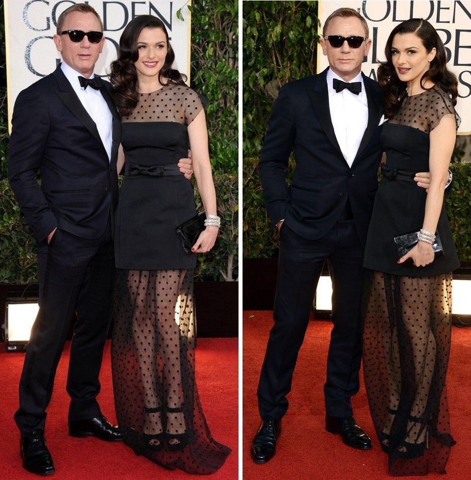 Daniel Craig, in Tom Ford, and Rachel Weisz at the 70th Annual Golden Globe Awards