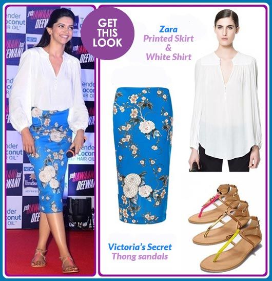 Get This Look: Deepika Padukone in Zara Pencil Skirt