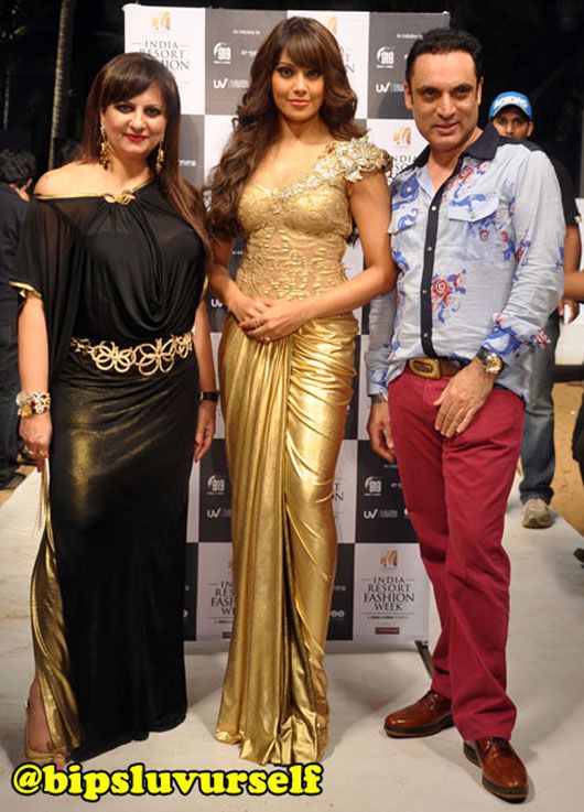 Designers Anjalee & Arjun Kapoor with showstopper Bipasha Basu