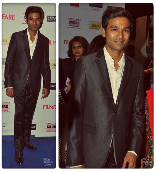 Dhanush in Sand at the nomination party for the 59th Filmfare Awards