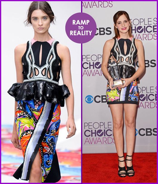 Ramp To Reality: Emma Watson in Peter Pilotto