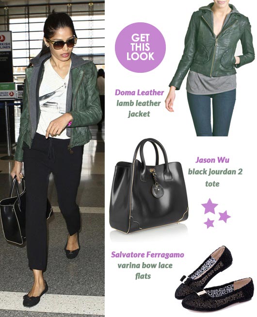 Get This Look: Freida Pinto in Doma Leather