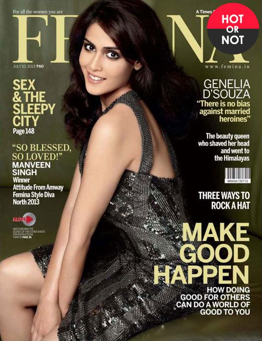Genelia Deshmukh on the cover of Femina
